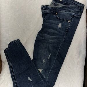 Dark Blue Distressed Jeans
